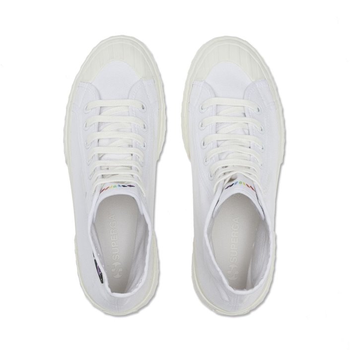 Superga Sale 2696 Stripe Multicolor Logo White Multicolor