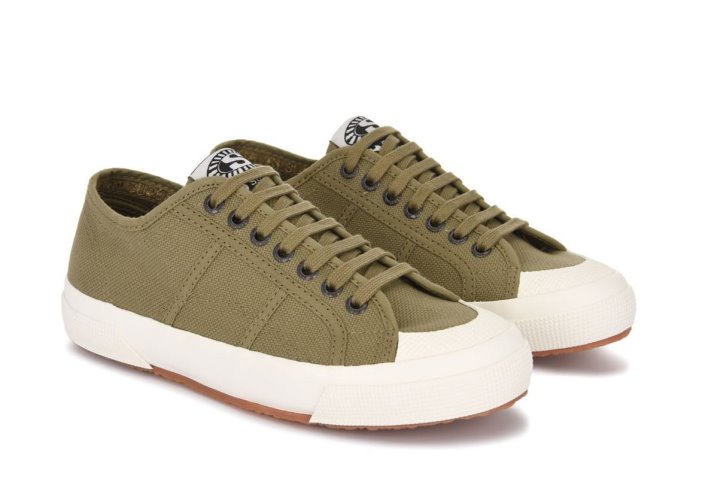 Superga Sale 2390 Military 7 Eyelets Green Tortora-White