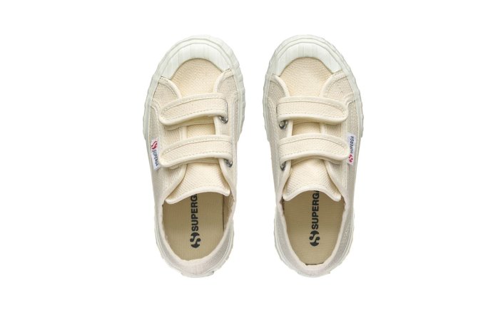 Superga Sale 2630 Kids Stripe Straps Beige Raw