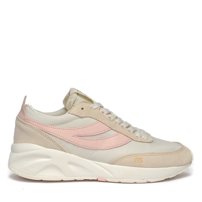Superga Sale 4089 Training 9Ts Slim White Avroio-Pink Ash-Beige Lt