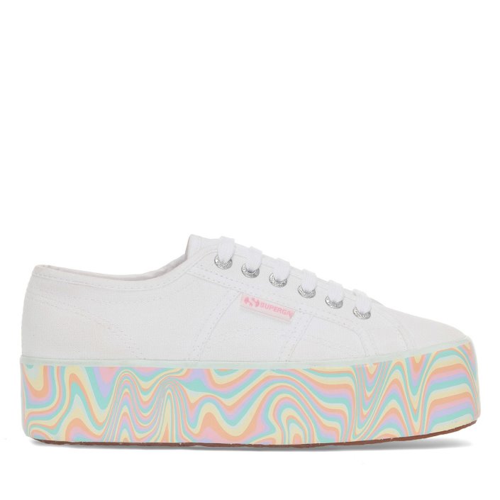 Superga Sale 2790 Multicolor Liquify Sole White-Multicolor Pastels