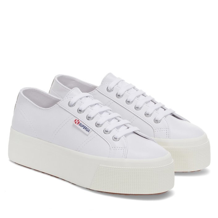 Superga Sale 2790 Nappa Optical White-Silver-F Avorio