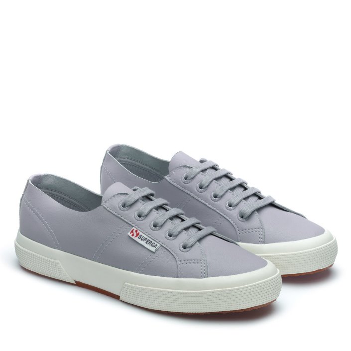 Superga Sale 2750 Unlined Nappa Blue Lt Grey-F Avorio