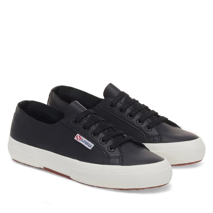 Superga Sale 2750 Unlined Nappa Black-F Avorio