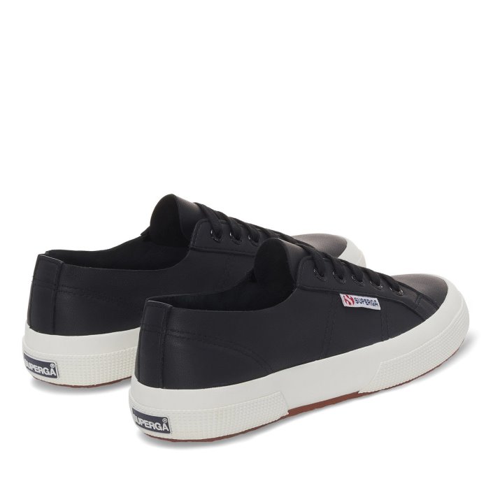 Superga Sale 2750 Unlined Nappa Black-F Avorio