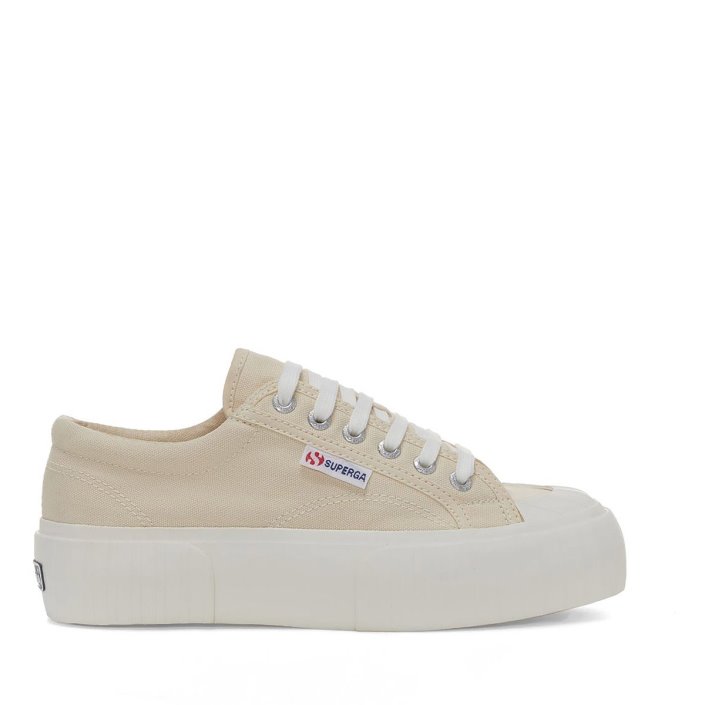 Superga Sale 2631 Stripe Platform Beige Lt Eggshell-F Avorio