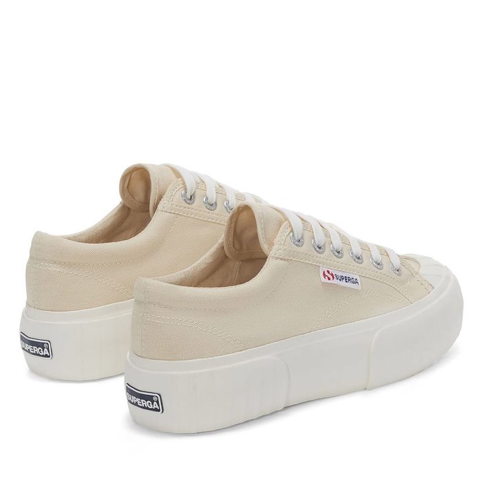 Superga Sale 2631 Stripe Platform Beige Lt Eggshell-F Avorio