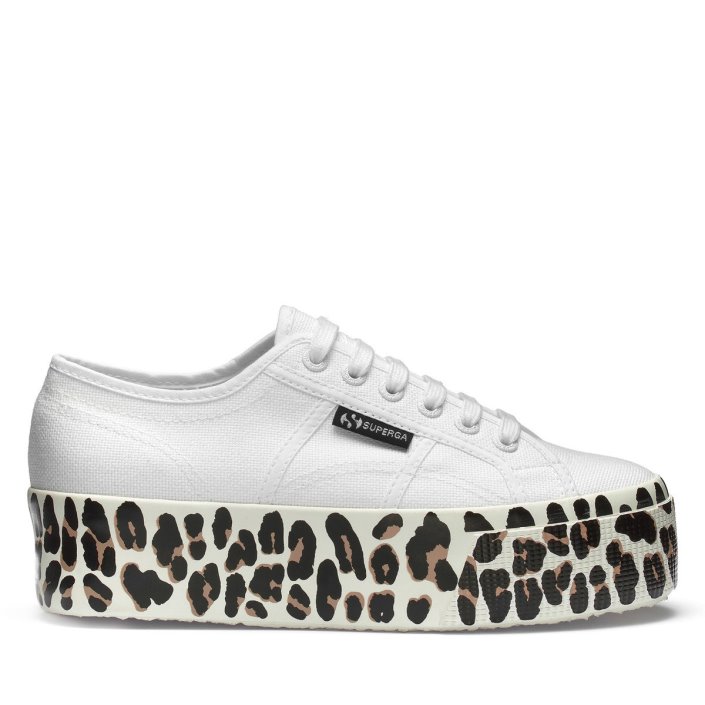 Superga Sale 2790 Light Leopard Foxing Print White Avorio-F Lt Beige Leopar