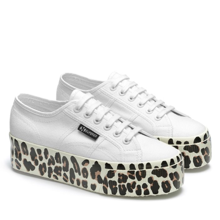 Superga Sale 2790 Light Leopard Foxing Print White Avorio-F Lt Beige Leopar