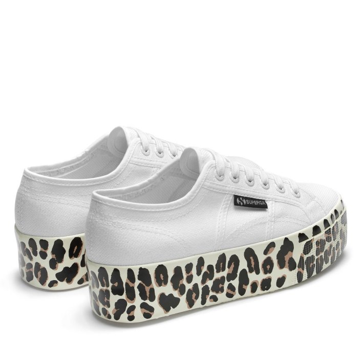 Superga Sale 2790 Light Leopard Foxing Print White Avorio-F Lt Beige Leopar