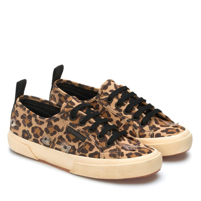 Superga Sale 2750 Ripped Leopard Classic Leopard-Black