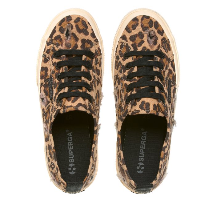 Superga Sale 2750 Ripped Leopard Classic Leopard-Black