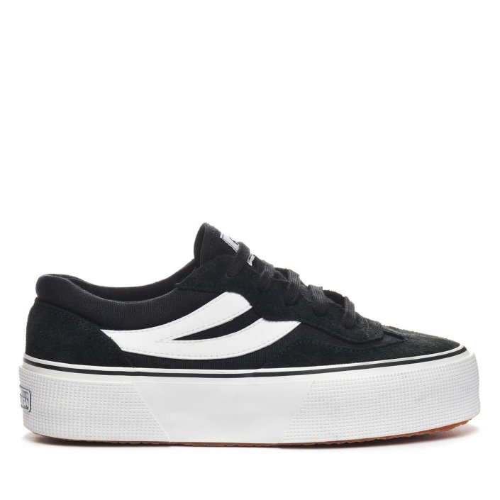 Superga Sale 3041 Revolley Colourblock Platform Black-White