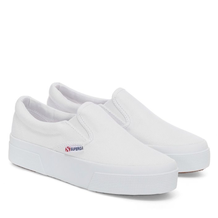 Superga Sale 2740 Platform Slip On White