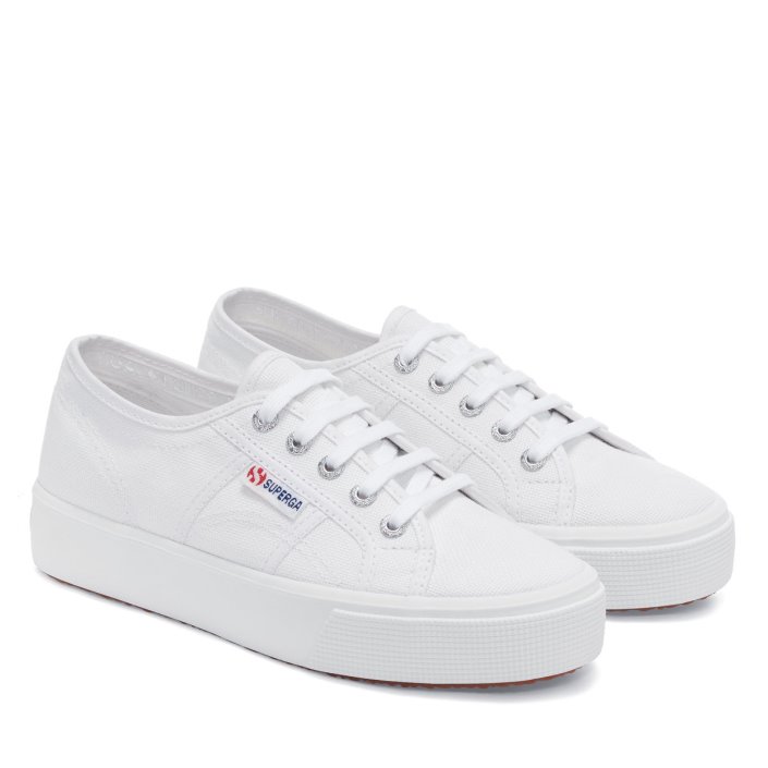 2730 Mid Platform White Superga Sale