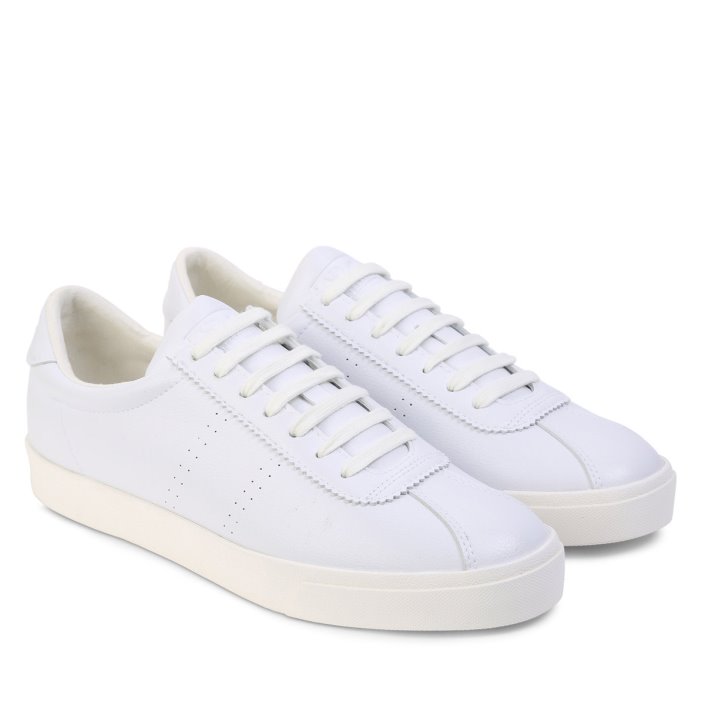 Superga Sale 2843 Club S Vegan Leather White-White Avorio