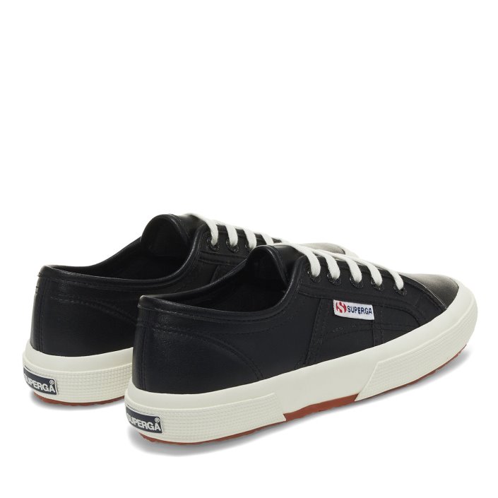 Superga Sale 2750 Vegan Leather Black-White Avorio