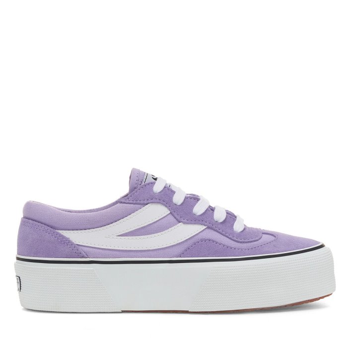 Superga Sale 3041 Revolley Colourblock Platform Violet Lilla-White