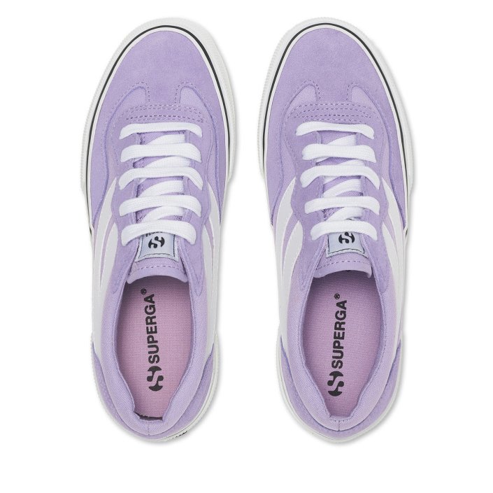 Superga Sale 3041 Revolley Colourblock Platform Violet Lilla-White