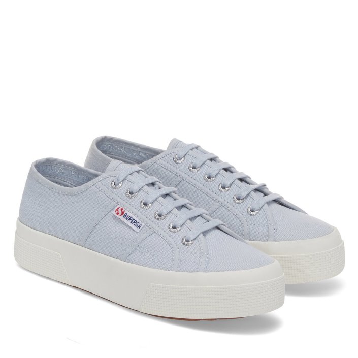 Superga Sale 2740 Platform Grey Lilla-F Avorio