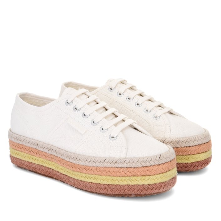 Superga Sale 2790 Multicolour Rope White Avorio-Bgesso-Oapricot-B