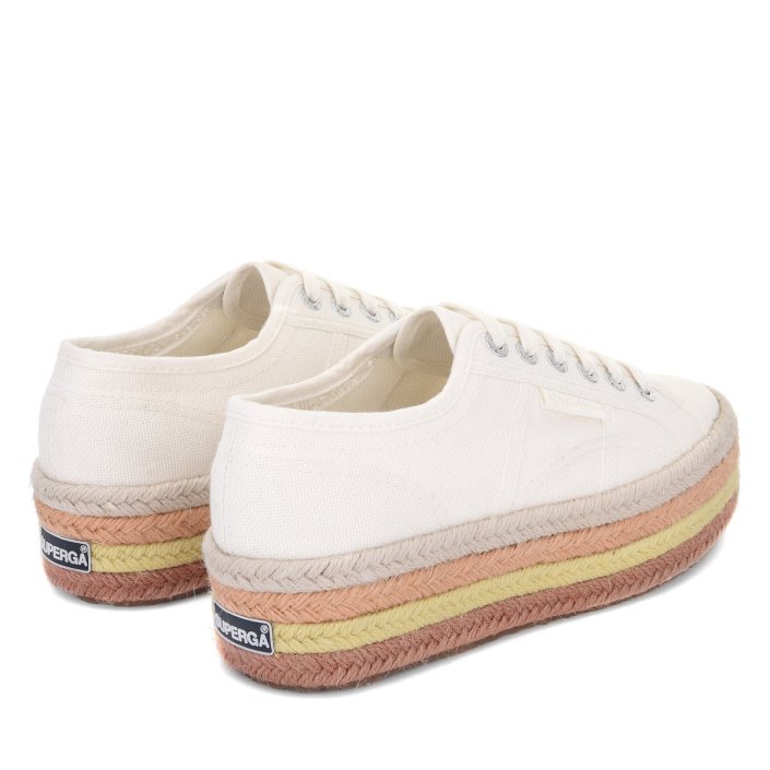 Superga Sale 2790 Multicolour Rope White Avorio-Bgesso-Oapricot-B