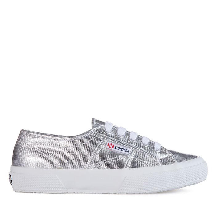 Superga Sale 2750 Metallic Canvas Grey Silver