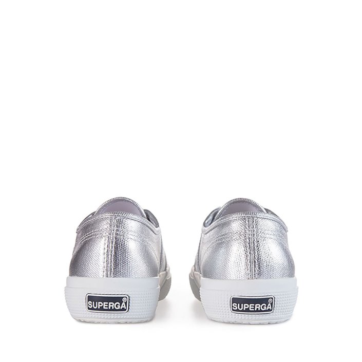 Superga Sale 2750 Metallic Canvas Grey Silver