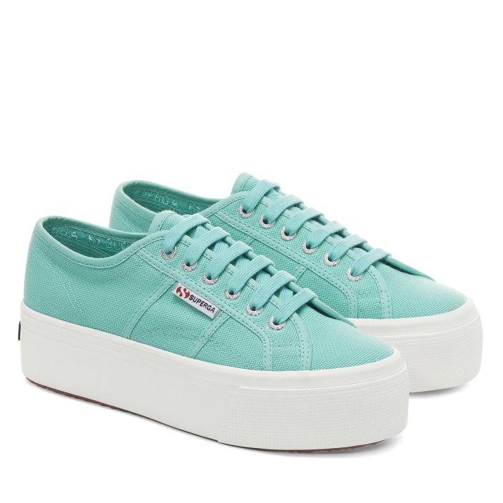 Superga Sale 2790 Linea Up Down Green Water-F Avorio