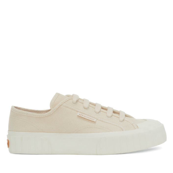 Superga Sale 2630 Stripe Organic Canvas Beige Raw