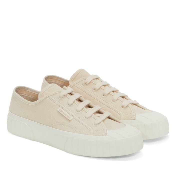Superga Sale 2630 Stripe Organic Canvas Beige Raw