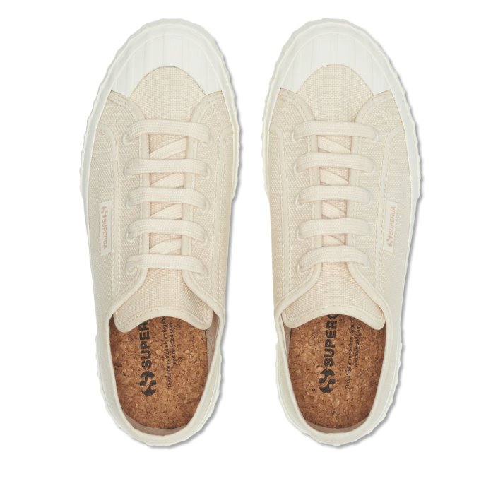 Superga Sale 2630 Stripe Organic Canvas Beige Raw