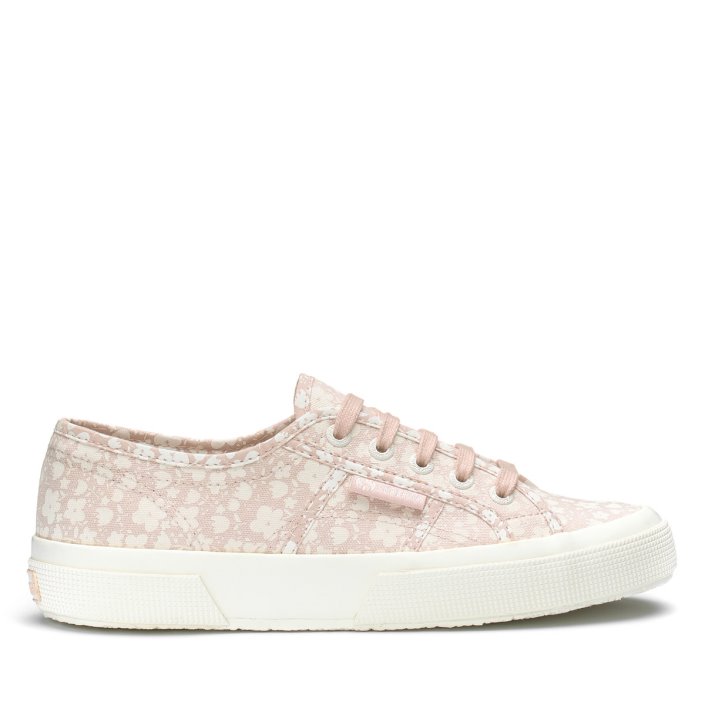 Superga Sale 2750 Flower Print White Avorio-Pink Skin