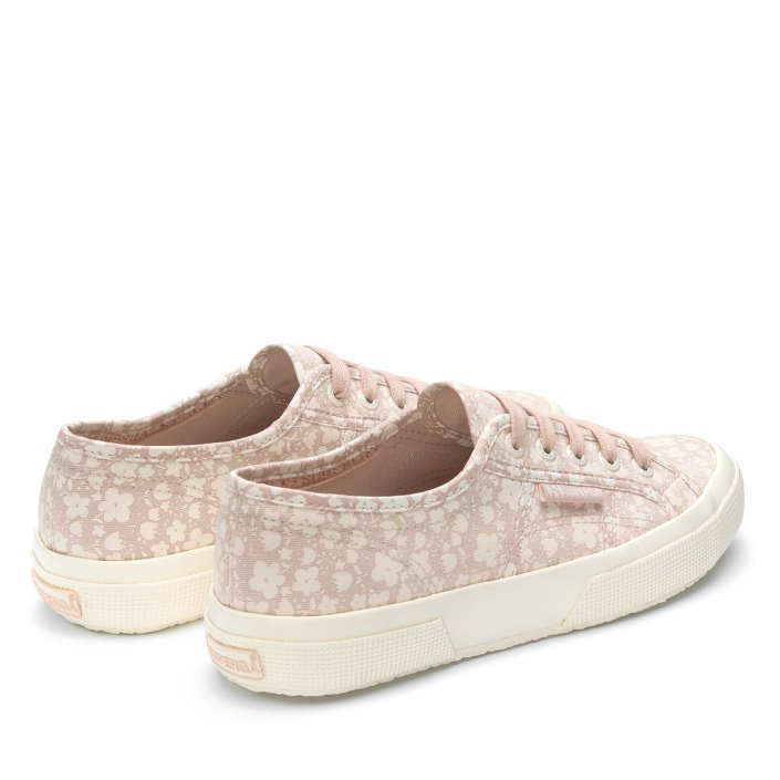 Superga Sale 2750 Flower Print White Avorio-Pink Skin
