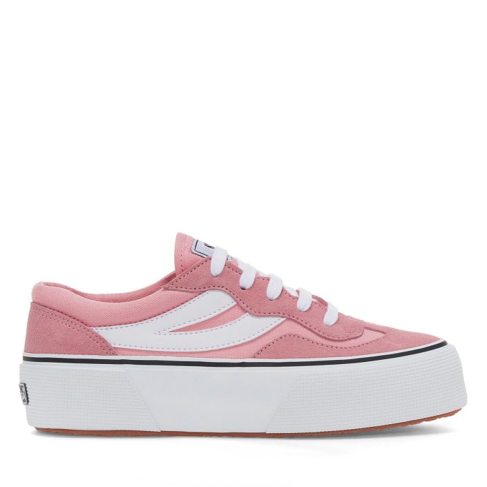 Superga Sale 3041 Revolley Colourblock Platform Pink -White