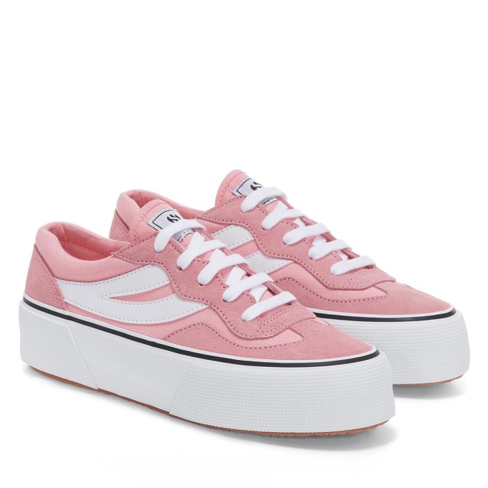 Superga Sale 3041 Revolley Colourblock Platform Pink -White
