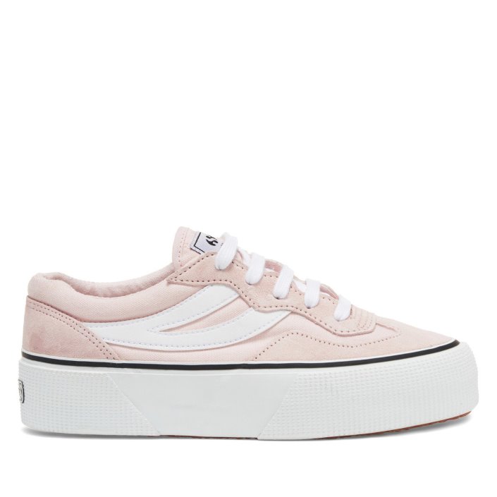 Superga Sale 3041 Revolley Colourblock Platform Pink Ish-White