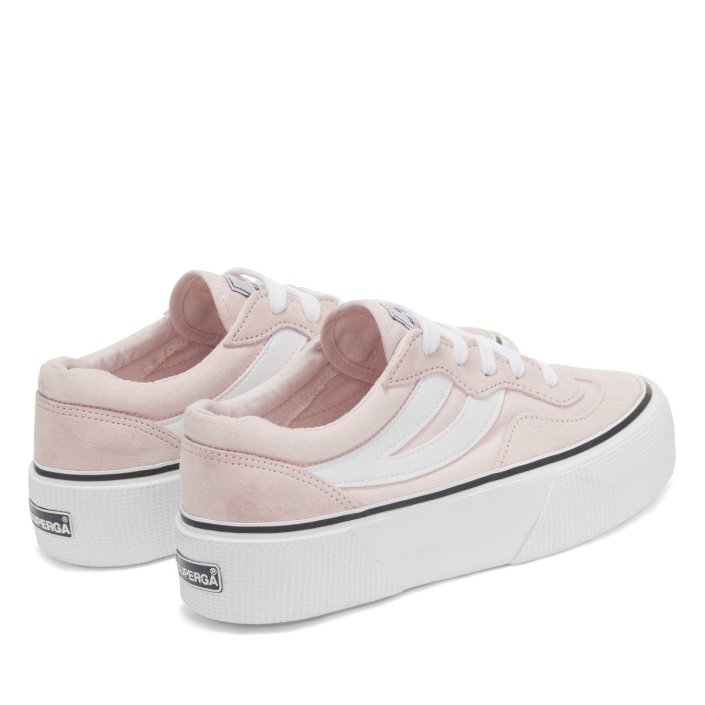 Superga Sale 3041 Revolley Colourblock Platform Pink Ish-White