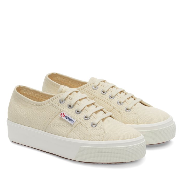 Superga Sale 2730 Mid Platform Beige Lt Eggshell-F Avorio