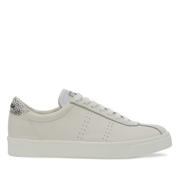 Superga Sale 2843 Club S Micro Faux Snake White Avorio Black Snake