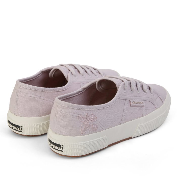 Superga Sale 2750 Natural Dye Embroidery Pink Magenta Leaves