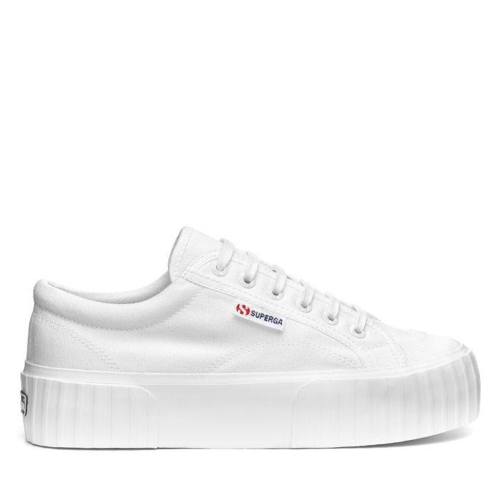 Superga Sale 2631 Stripe Platform White-White Avorio