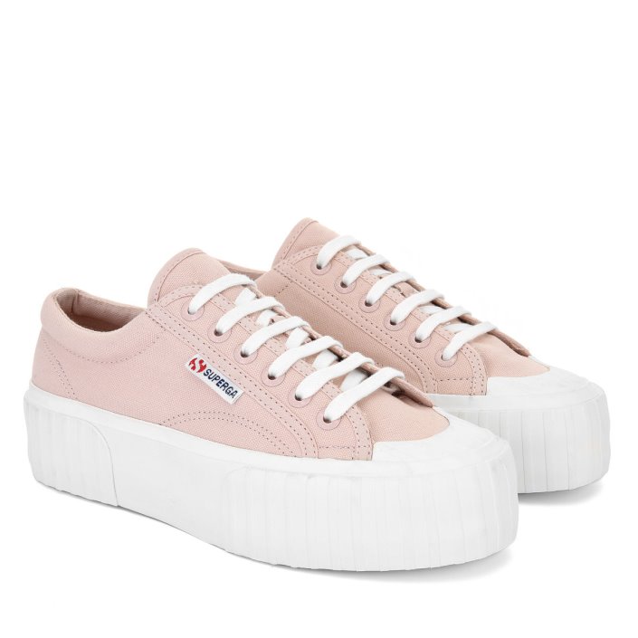 Superga Sale 2630 Cotu Pink Skin-White Avorio