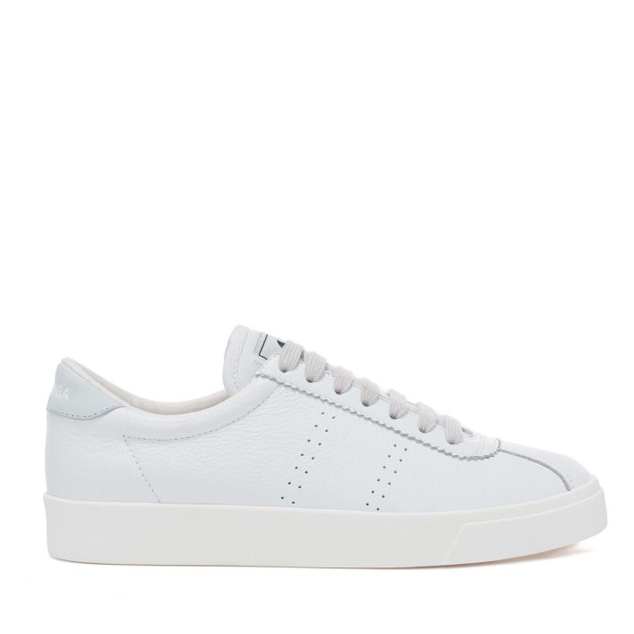 Superga Sale 2843 Club S Comfort Leather White-Azure Lt