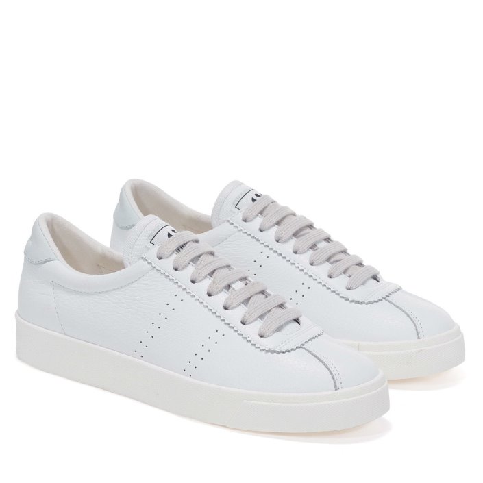 Superga Sale 2843 Club S Comfort Leather White-Azure Lt
