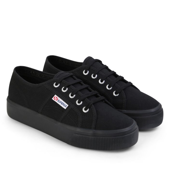 Superga Sale 2730 Mid Platform Full Black