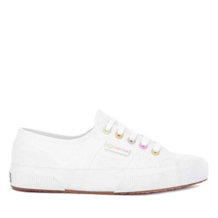 Superga Sale 2750 Rainbow Details White-Candy Multicolor