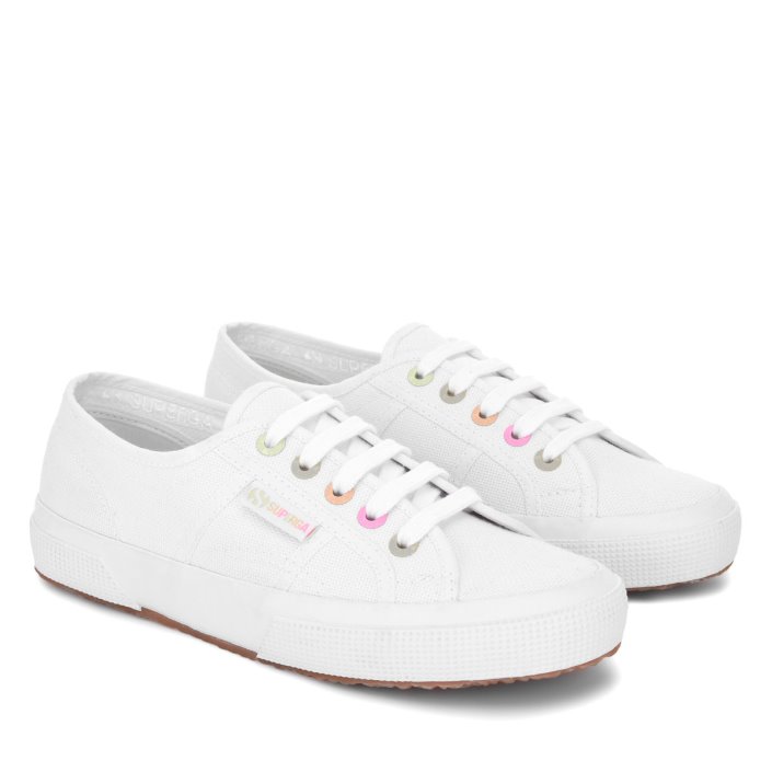 Superga Sale 2750 Rainbow Details White-Candy Multicolor