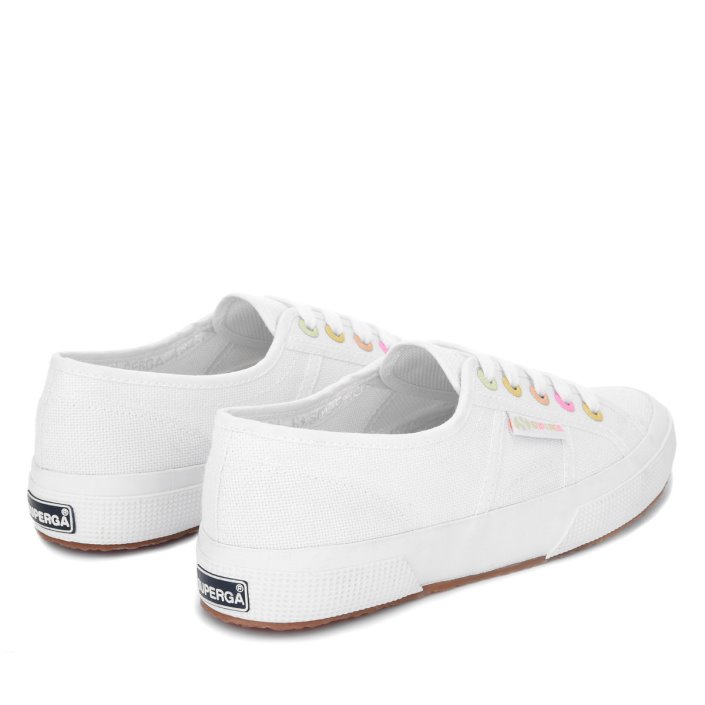 Superga Sale 2750 Rainbow Details White-Candy Multicolor