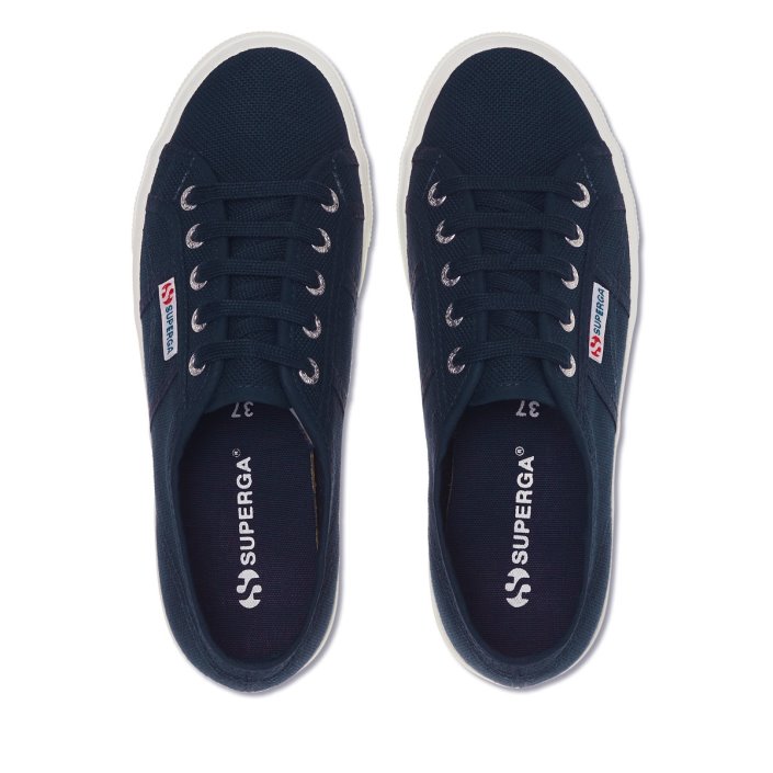 Superga Sale 2730 Mid Platform Navy-F White